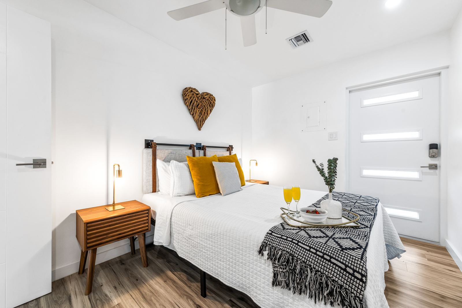 Bedroom with ceiling fan — Calypso Cove 6, Palm Bay Getaways, Grand Cayman